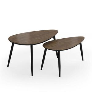 Vicco SADA KONFERENČNÝCH STOLÍKOV Veyo Orech/čierna 98 x 60 cm Súprava, 2 časti vyobraziť