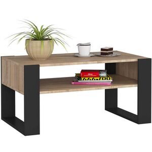 RAUMHIRSCH FURNITURE KONZOLOVÝ STOLIK Dub Sonoma, čierny 45/92/53 vyobraziť