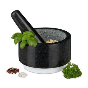 Relaxdays MAŽIAR Čierna Biela žula vyobraziť