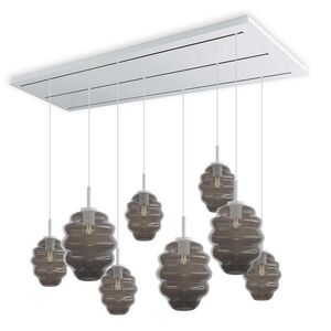 s.luce ECHOS jedálenská stolová lampa 8 svetiel 200cm 3-radová Ø 18/25cm vyobraziť