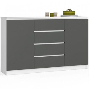 RAUMHIRSCH FURNITURE KOMODA Biela, grafitovo šedá 99/160/40 vyobraziť