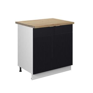 Vicco SPODNÁ SKRINKA POD DREZ Fame-Line Čierny pruhovaný 80 cm , AP Oak vyobraziť
