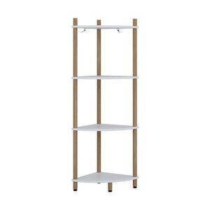 Vicco ROHOVÁ POLICA Bivio Biela/borová 29 x 102.5 cm so 4 úložnými priehradkami vyobraziť