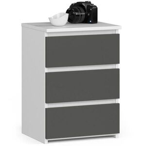 RAUMHIRSCH FURNITURE KOMODA Biela, grafitovo šedá 57/40/35 vyobraziť