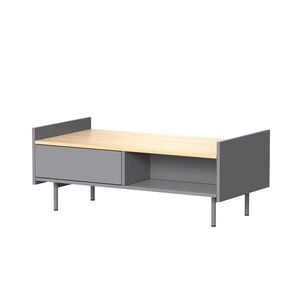 Vicco KONFERENČNÝ STOLÍK Velina Šedá 100 x 50 cm s 2 zásuvkami vyobraziť