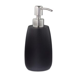 Relaxdays DÁVKOVAČ MYDLA Čierny polyresin 300 ml nerezová pumpička vyobraziť