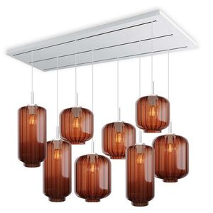 s.luce VELO jedálenská stolová lampa 8 svetiel 200cm 3-radová Ø 18/20/25cm vyobraziť