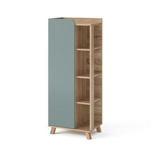 Vicco MIDI SKRINKA Karen Sonoma/modrá 50 x 128 cm s dverami a otvorenými priehradkami vyobraziť