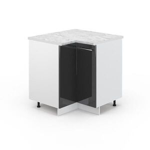 Vicco ROHOVÁ SPODNÁ SKRINKA Fame-Line Antracit vysoký lesk 80.5 cm , AP Marble vyobraziť