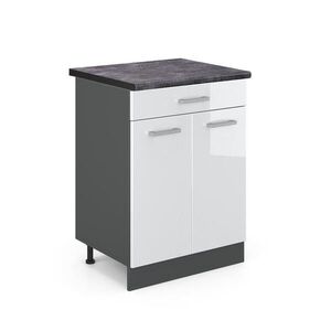 Vicco KUCHYNSKÁ SPODNÁ SKRINKA R-Line Biely vysoký lesk 60 cm , AP Antracit vyobraziť