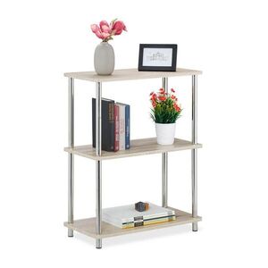 Relaxdays REGÁL prírodná strieborná 3 úrovne MDF vyobraziť
