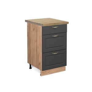 Vicco KUCHYNSKÁ SPODNÁ SKRINKA Fame-Line Antracitové zlato 50 cm , AP Oak vyobraziť