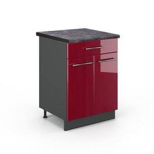 Vicco KUCHYNSKÁ SPODNÁ SKRINKA Fame-Line Bordeaux vysoký lesk 60 cm so zásuvkou, AP antracit vyobraziť