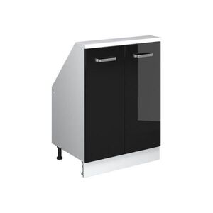 Vicco KUCHYNSKÁ SKRIŇA PRE ŠIKMÉ STRECHY R-Line Čierny vysoký lesk 60 cm s 2 dverami vyobraziť