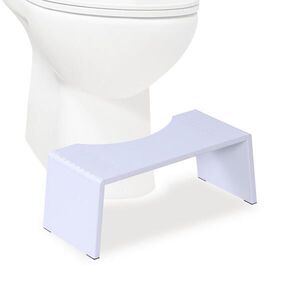 Relaxdays WC-STOLIČKA Biela bambus skladacia vyobraziť