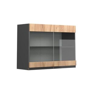 Vicco KUCHYNSKÁ SKLENENÁ SKRINKA R-Line Dub Goldkraft 80 cm tvar J vyobraziť