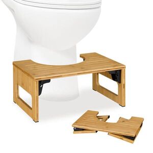 Relaxdays STOLČEK prírodná bambus skladací 43 cm vyobraziť