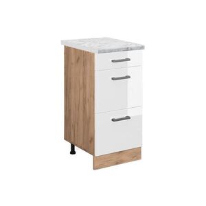 Vicco KUCHYNSKÁ SPODNÁ SKRINKA R-Line Biely vysoký lesk 40 cm AP mramor vyobraziť