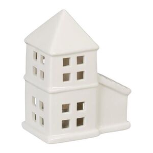 Relaxdays SVIETNIK Biely porcelánový domček 11, 5 cm vyobraziť