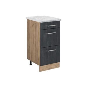 Vicco KUCHYNSKÁ SPODNÁ SKRINKA R-Line Čierny betón 40 cm AP mramor vyobraziť