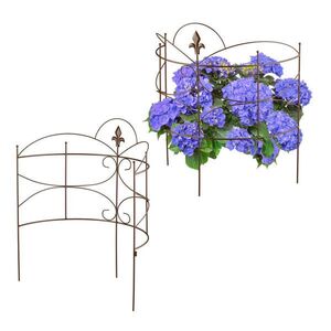 Relaxdays OPORA Hnedá Fleur de Lis 2-dielna-sada železo vyobraziť
