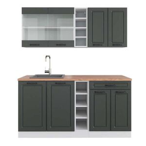 Vicco JEDNOLÔŽKOVÁ KUCHYŇA R-Line Antracitový vidiecky dom/biela 160 cm , AP Oak vyobraziť