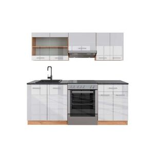 Vicco KUCHYNSKÝ KÚT R-Line Biely vysoký lesk/dub Goldkraft 200 cm , AP Antracit vyobraziť