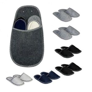 Relaxdays PAPUČE Viacfarebné filcové 6-párov-set vyobraziť
