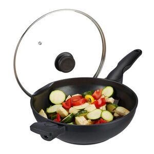 Relaxdays WOK Čierny nepriľnavý pre indukciu 30 cm vyobraziť