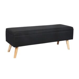 Relaxdays LAVICA Čierna s úložným priestorom 110 cm vyobraziť