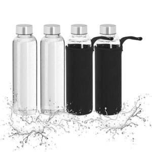 Relaxdays FĽAŠA Transparentná 4-ks-set 500 ml vyobraziť