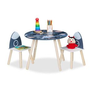 Relaxdays SÚPRAVA farebná detská 3-dielna stôl 60 cm vyobraziť