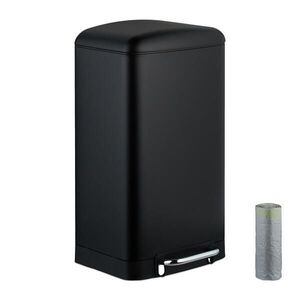 Relaxdays KÔŠ Čierny 30 l nerez Soft-Close vyobraziť