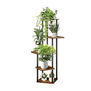 Relaxdays REGÁL Čierny industriálny 5 políc kov MDF 107 x 58 cm vyobraziť