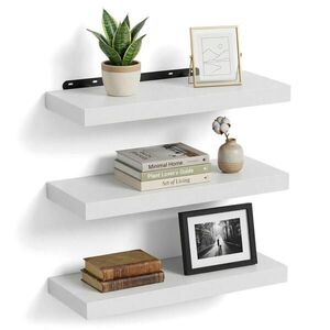 Relaxdays POLICA Biela nástenná 3-dielny-set 60 cm vyobraziť