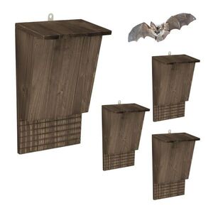 Relaxdays NETOPIERNIK Hnedý 4-dielny-set drevo 34 cm vyobraziť
