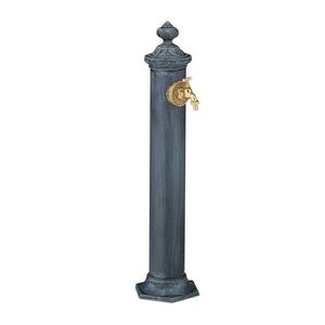 Relaxdays STĹPIK Sivý Zlatý antik kov 84 cm vyobraziť