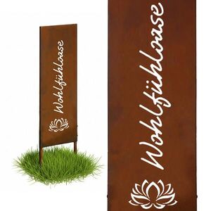 Relaxdays ZÁPICH Hrdzavohnedá tabuľka 115 cm vyobraziť