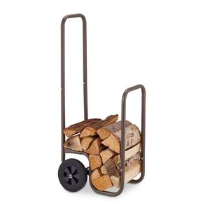 Relaxdays VOZÍK Hnedý na drevo oceľ 2 gumové kolesá 60 kg vyobraziť