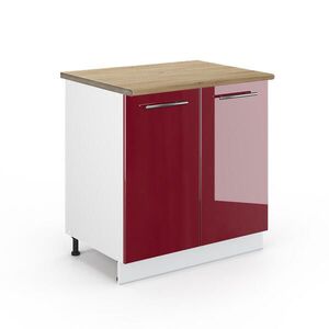 Vicco KUCHYNSKÁ SPODNÁ SKRINKA Fame-Line, Bordeaux vysoký lesk/biely, 80 cm Goldkraft tammi työtaso vyobraziť