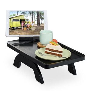 Relaxdays PODNOS Čierny na podrúčku bambus držiak na mobil 40, 5x25 cm vyobraziť
