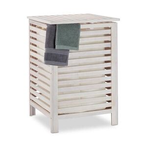 Relaxdays KÔŠ Biela orechové drevo s vekom 65, 5 cm vyobraziť