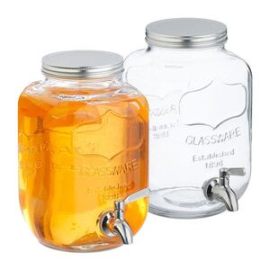 Relaxdays DÁVKOVAČ transparentný strieborný 2-dielny-set 4 l vyobraziť