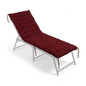 Relaxdays PODSEDÁK Červený prešívaný s viazacími pásikmi 190x70 cm vyobraziť