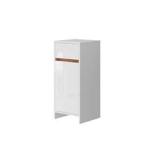 Vicco MIDI SKRINKA Detmold Biely vysoký lesk/dub Goldkraft 35 x 82 cm s dvierkami a zásuvkou vyobraziť
