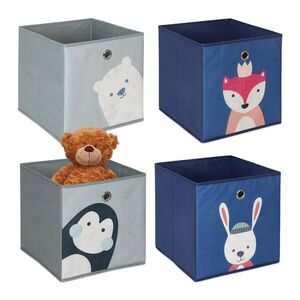 Relaxdays ÚLOŽNÝBOX Farebný 4-dielna-sada skladací vyobraziť