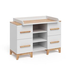 VitaliSpa PREBAĽOVACÍ PULT Malia Biely/remeselník 133 x 98 cm XL so 4 zásuvkami vyobraziť