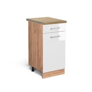 Vicco KUCHYNSKÁ SPODNÁ SKRINKA R-Line Biely vysoký lesk 40 cm , AP Oak vyobraziť