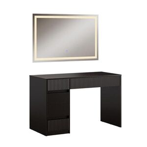 Vicco TOALETNÝ STOLÍK Omira čierna 120 cm so zrkadlom LED vyobraziť