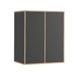Vicco NÁSTENNÁ POLICA Tetrix antracitová 63 x 75 cm s 2 dverami vyobraziť